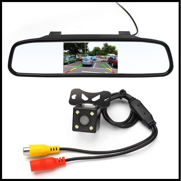 Promo Terbatas Monitor Mirror Tft Parking Camera - Paket Kaca Mundur Mobil Dan Kamera