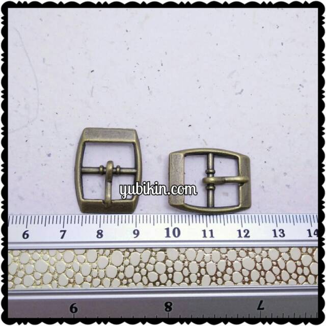 

12 Piece Gesper Kotak Besi 1,5cm Emas Bakar