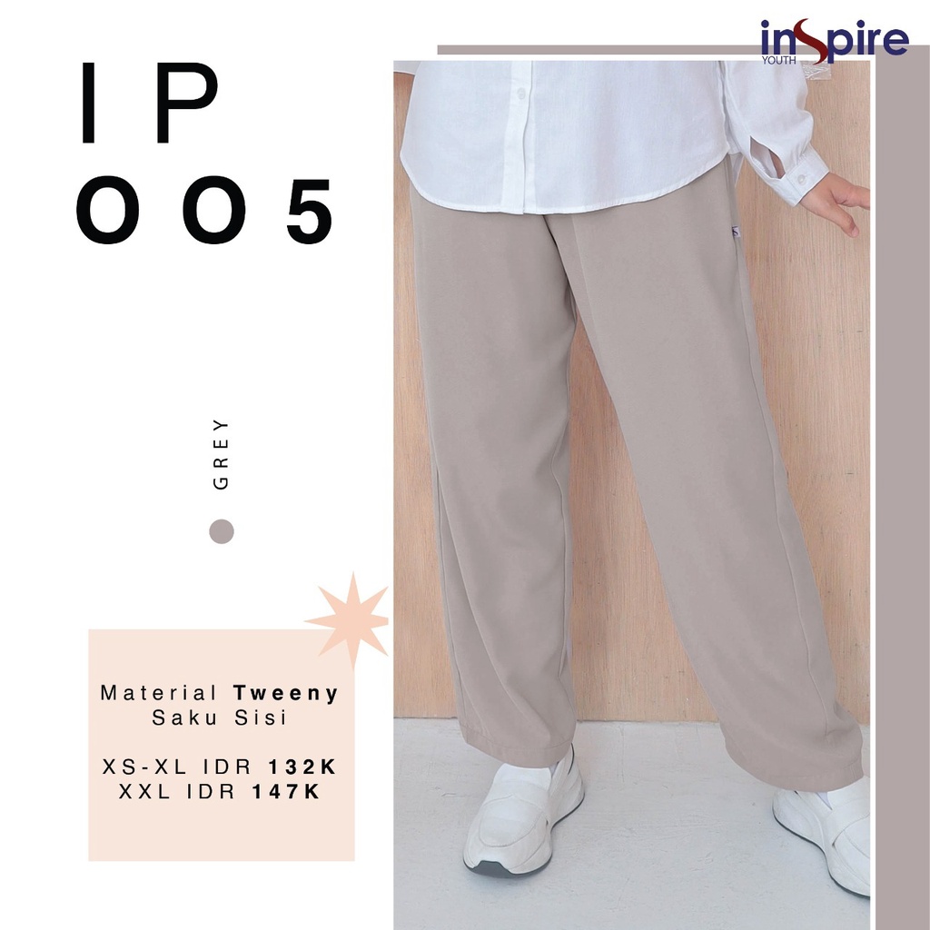 Inspire Pants IP 05 Bahan Tweeny Kulot Wanita Highwaist Fashion Muslimah by Inspire bisa COD