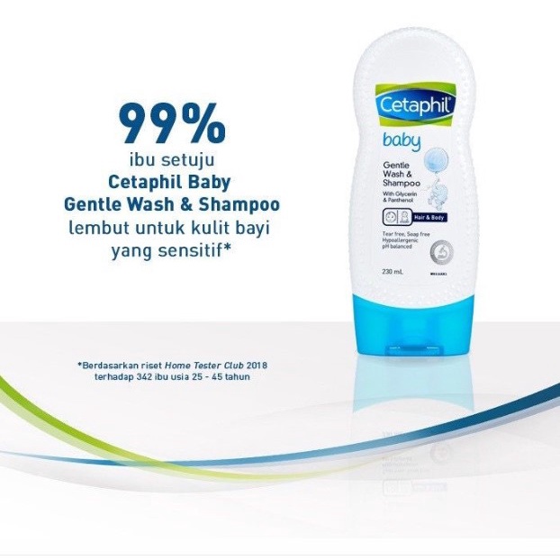 Cetaphil Baby Gentle Wash &amp; Shampoo 230ml Sabun Mandi dan Shampo untuk Perawatan Kulit Bayi