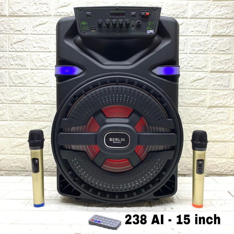 Speaker Aktif 15inch Berlin Sm238 - 15 inch USB Bluetooth Trolley Speaker ORIGINAL