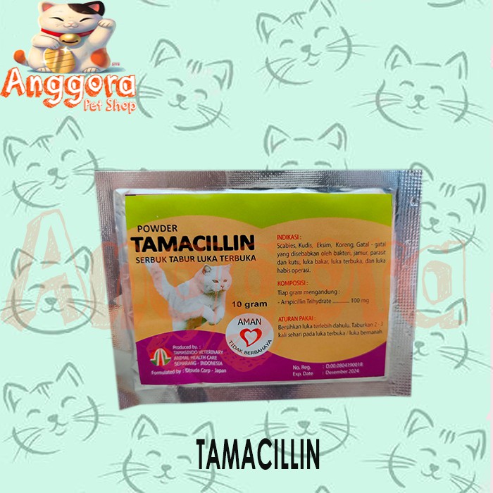 Tamacillin Obat serbuk tabur luka terbuka untuk kucing