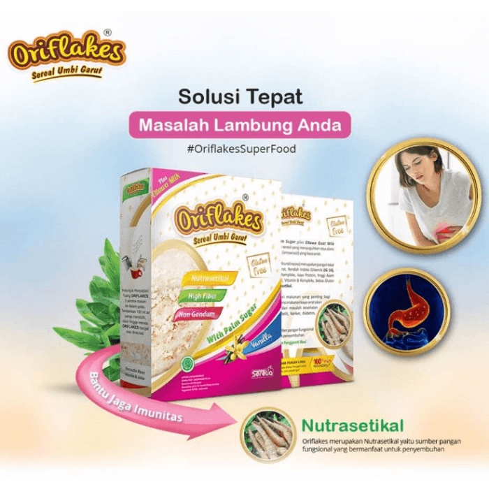 

Oriflakes Sereal Umbi Garut untuk Asam Lambung