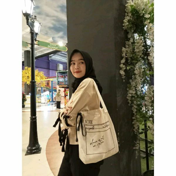 Totebag Kanvas Premium Tebal /totebag premium wanita / tote bag kanvas tebal -tas serut wanita