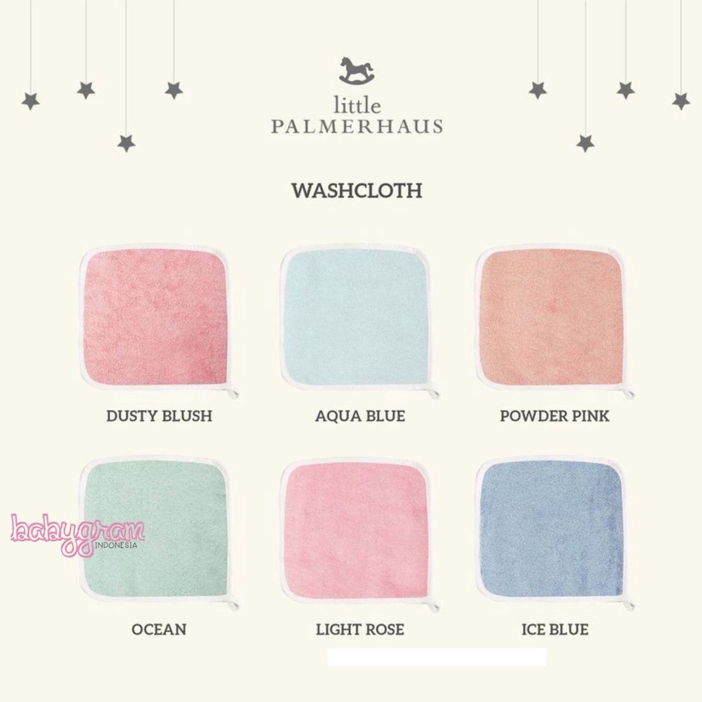 Bamboo Palmerhaus WASH CLOTH Sapu Tangan Washcloth Saputangan Bayi Mason Little Palmer haus Bam Boo by Terry Palmer - 1pcs