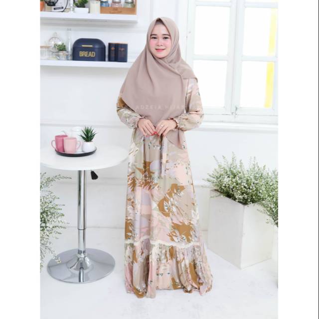 ARMA DRESS seri 1 Light Grey bz Adzkia