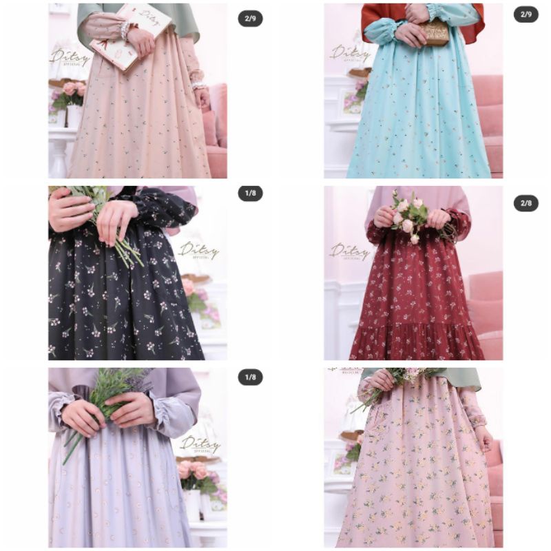 Ditsy Juni Rainbow Grey Love pinegreen Kalmio nude Faeries black Nualla crepe pink Rosalie Ivory Fae
