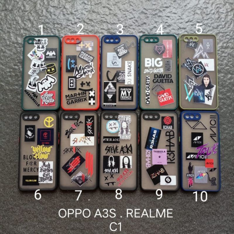 Soft case Oppo A3S . Realme C1 motif cowok softcase silikon softshell
