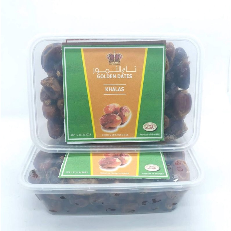 KURMA KHALAS PREMIUM 1KG /DATES CROWN/AL SAAD (KEMASAN TOPLES)