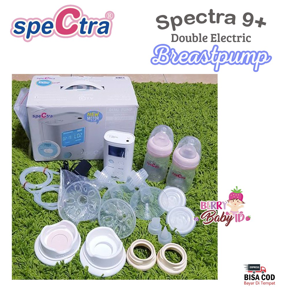 Spectra 9+ Pompa ASI Double Electric Breastpump Free Botol 9 Plus Garansi Resmi New Motor Berry Mart