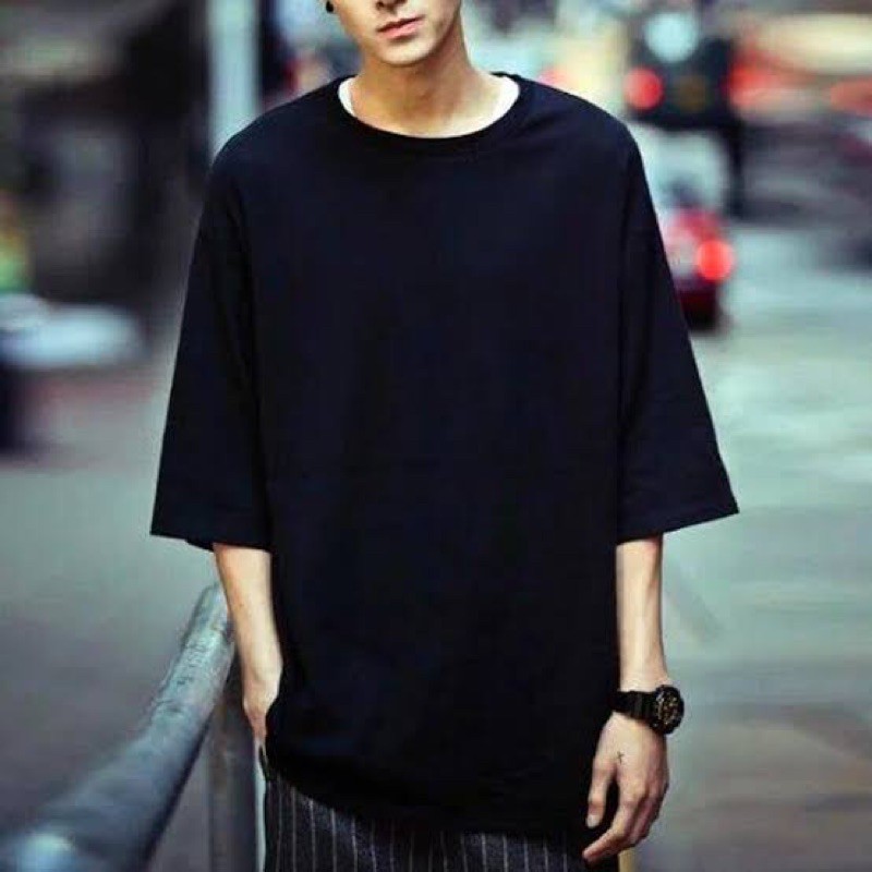 Kaos Baju Oversized Hitam atau Putih polos