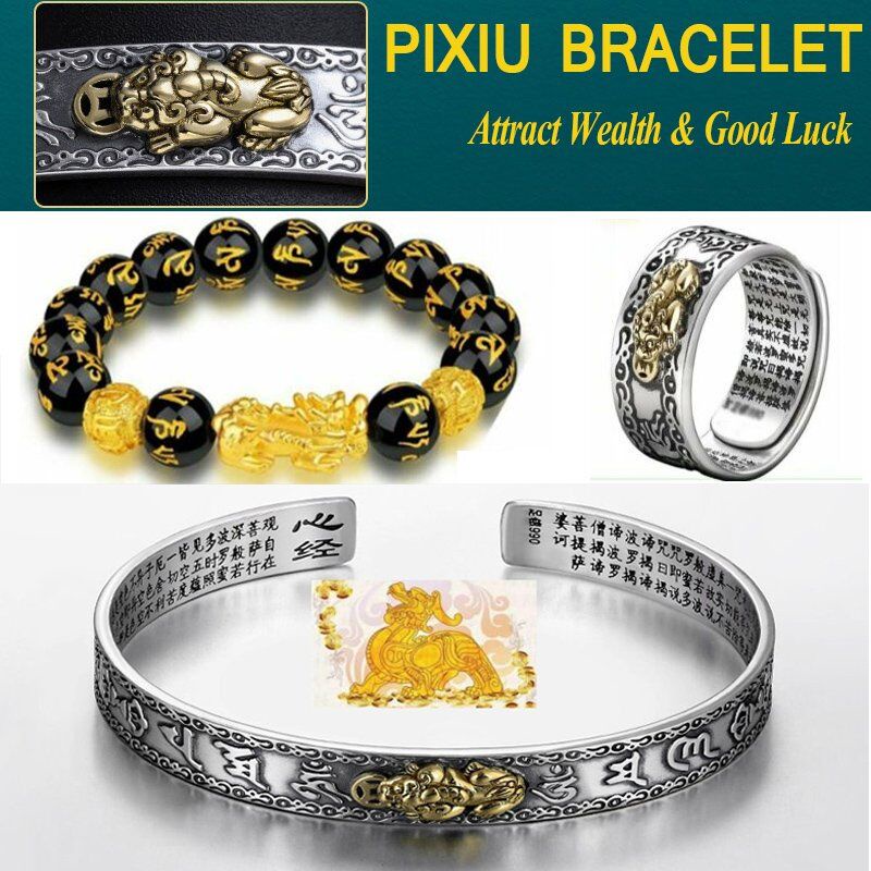 3pcs / set Gelang Cincin Keberuntungan Untuk Pria Dan Wanita