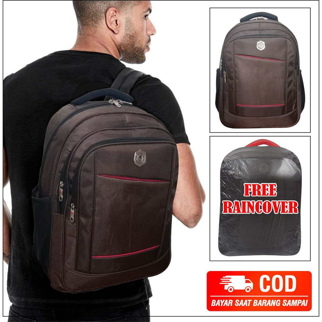 PG 9832 - Tas Ransel Punggung Bagpack Pria Wanita Unisex Bahan Import Tebal Waterproof Ukuran 18 Inch