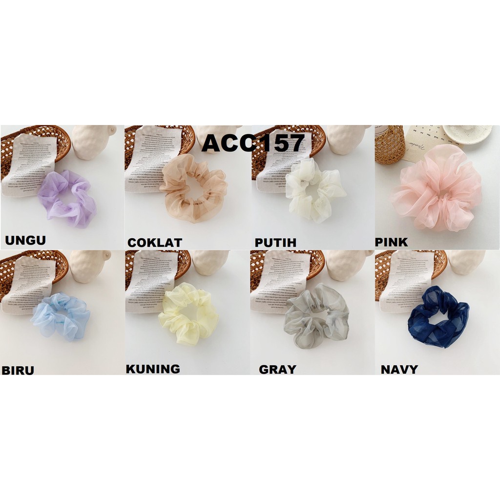 MARKAS ACC157 Ikat Rambut Wanita Karet Rambut Scrunchie Cepol Anak Polos