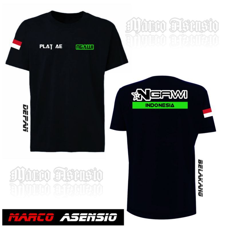 T-SHIRT KAOS PREMIUM FASHION PRIA MAUPUN WANITA DESAIN MA2 TULISAN PLAT AE NGAWI