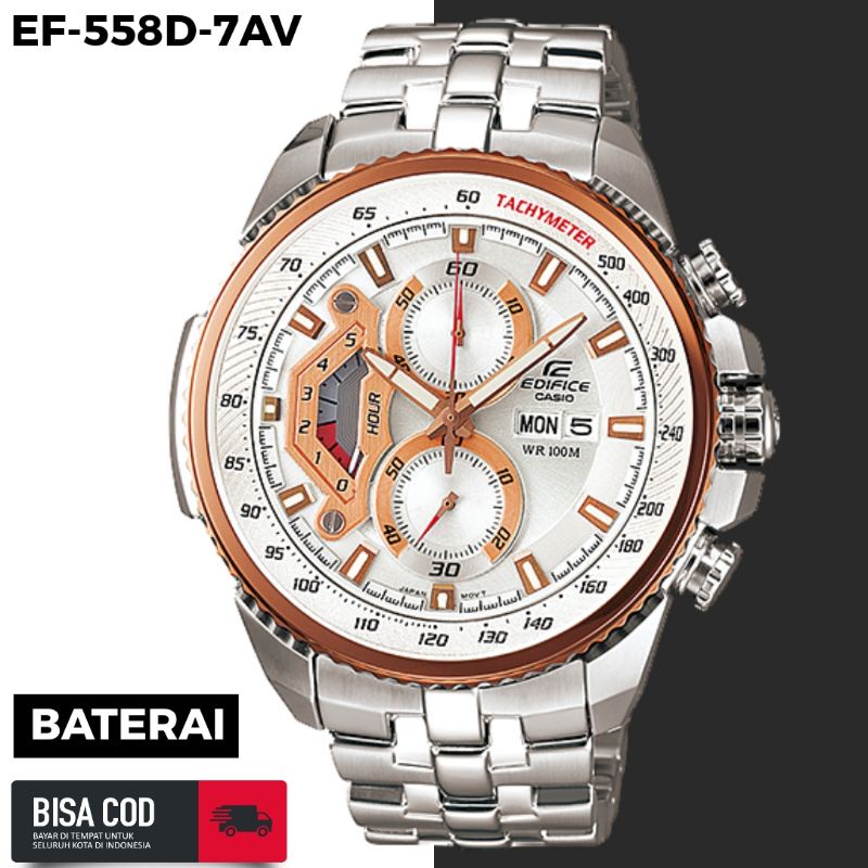 Jam Tangan Pria Merk Edifice Tipe EF-558D-2AV