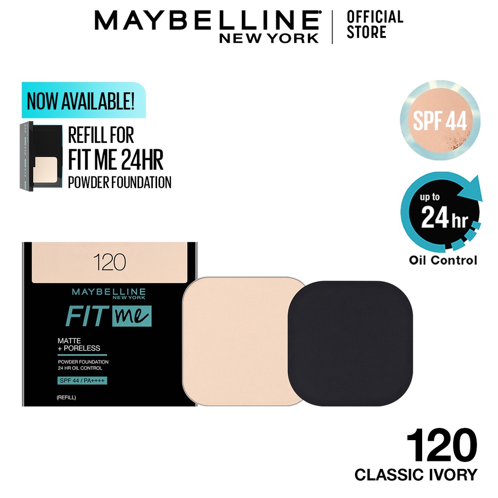 (REFIL) Maybelline Fit Me Matte and Poreless 24HR Oil Control Powder Foundation