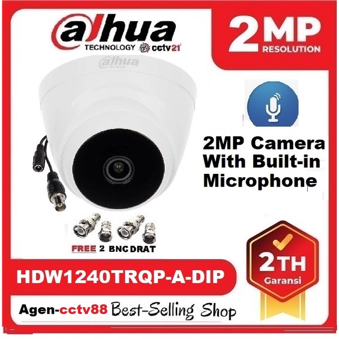 Kamera CCTV Indoor+AUDIO DAHUA 2MP HAC-HDW1240TRQP-A-DIP 1080p+Free 2 BNC Drat