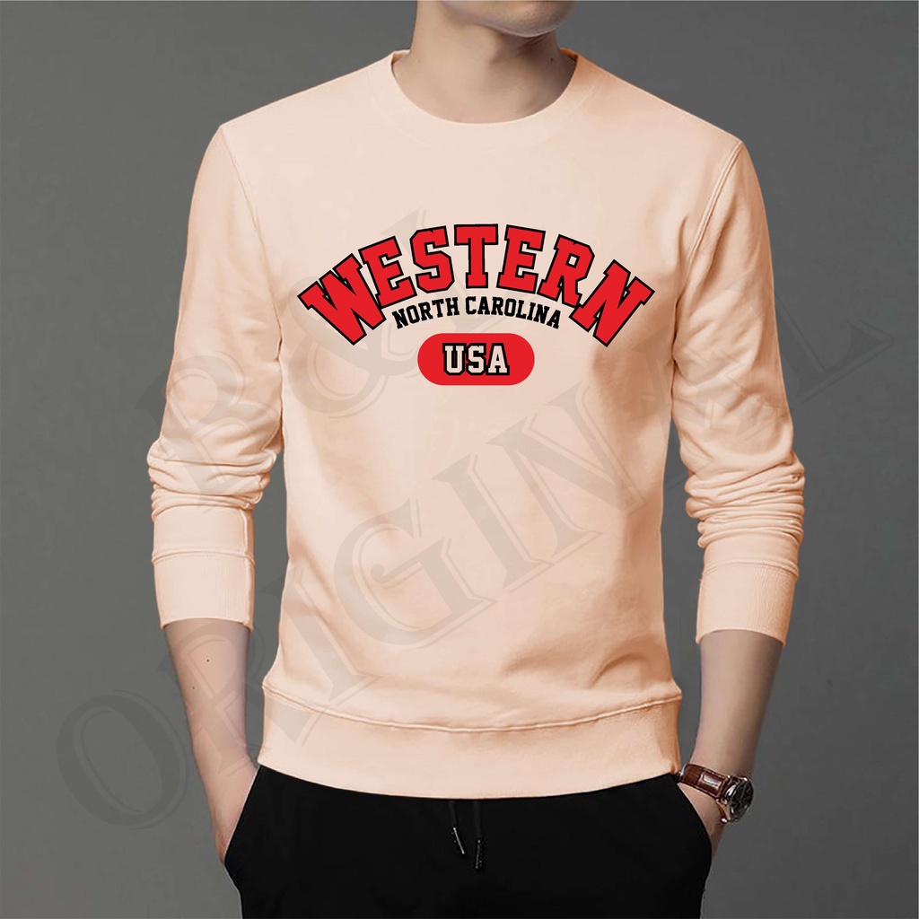 BS/COD/BAJU KAOS WESTERN/ATASAN FASHION PRIA DAN WANITA LENGAN PANJANG/GOOD QUALITY