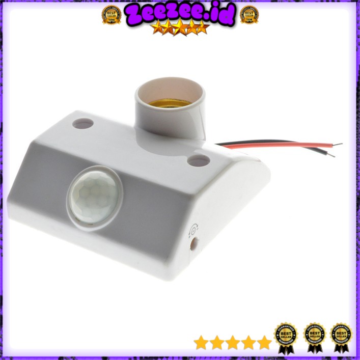 Mayitr Fitting Lampu Bohlam Socket E27 dengan Infrared Motion Sensor 60W - PIR-E27DZ-FX