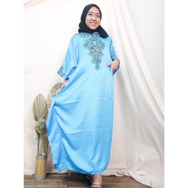 SB Collection Dress Maxi Jesia Longdress Kaftan Gamis Jumbo Casual Wanita