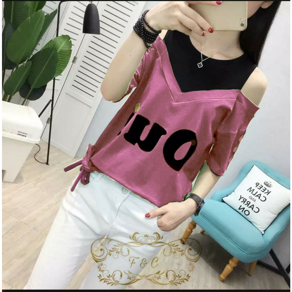 PCS BLOUSE MILADA 2 UKURAN M L FASHION PAKAIAN WANITA BAJU ATASAN BAHAN BABYTERRY FE