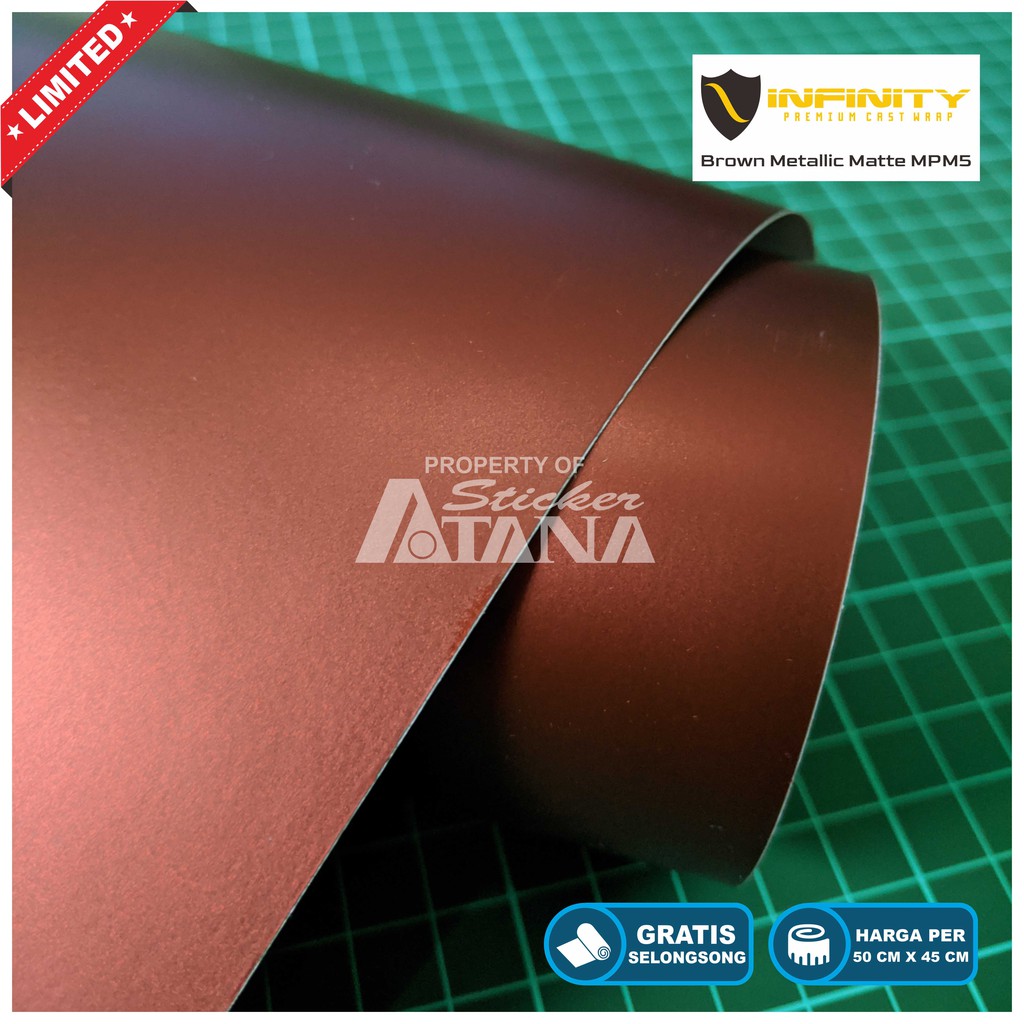 Skotlet Coklat Doff Metalik Scotlet Infinity Satin Dop Stiker Meteran Sticker Decal PCX Motor Nmax