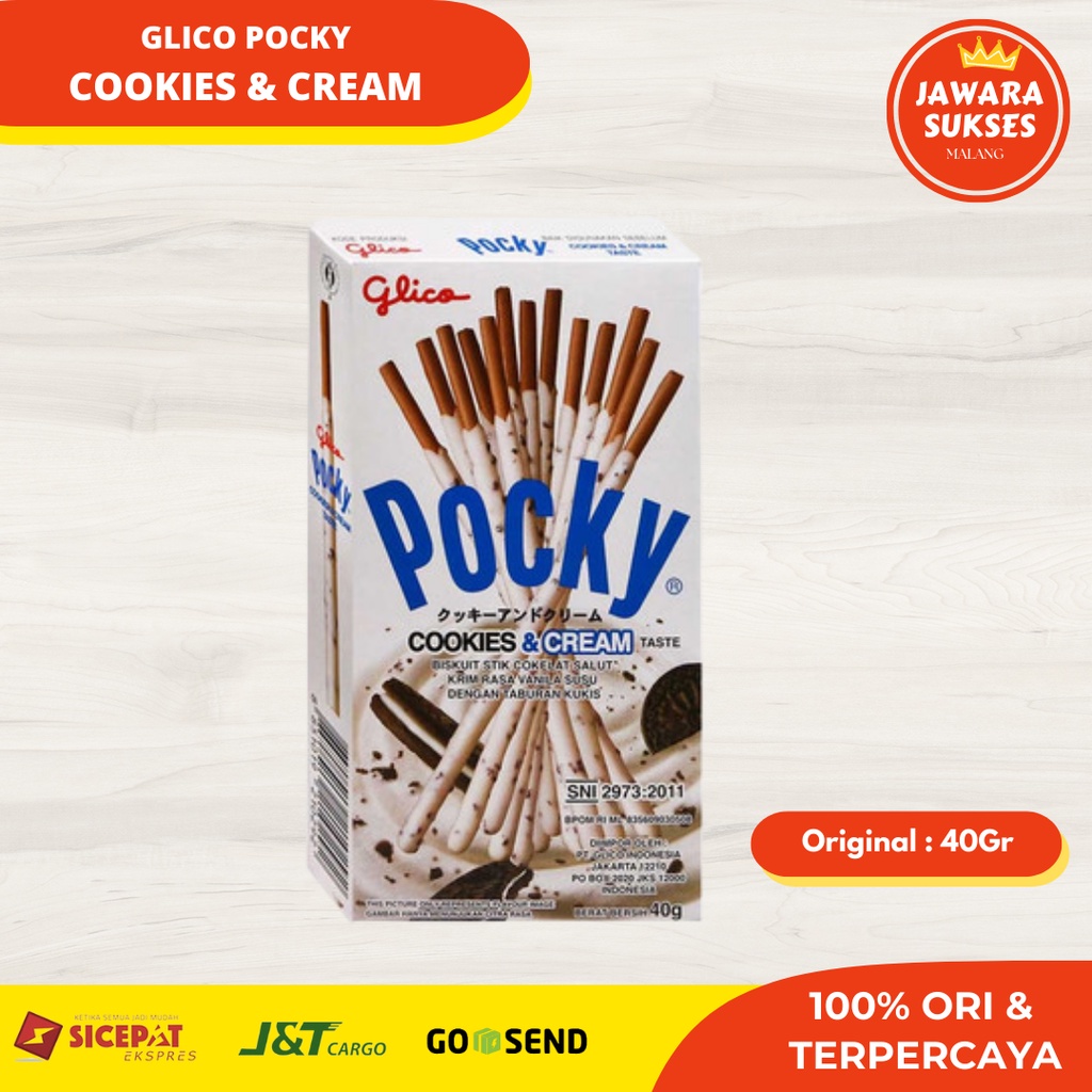 

Pocky Cookies Cream 40gr | Glico Pocky Cookie Cream