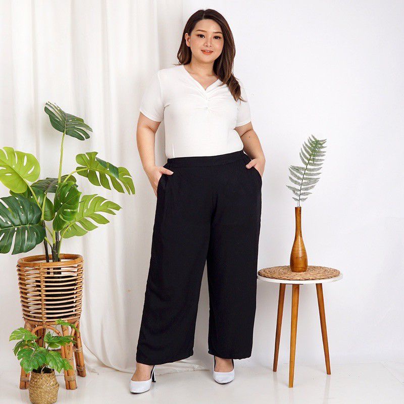 CELANA KULOT SCUBA PREMIUM JUMBO XXL PINGGANG FULL KARET