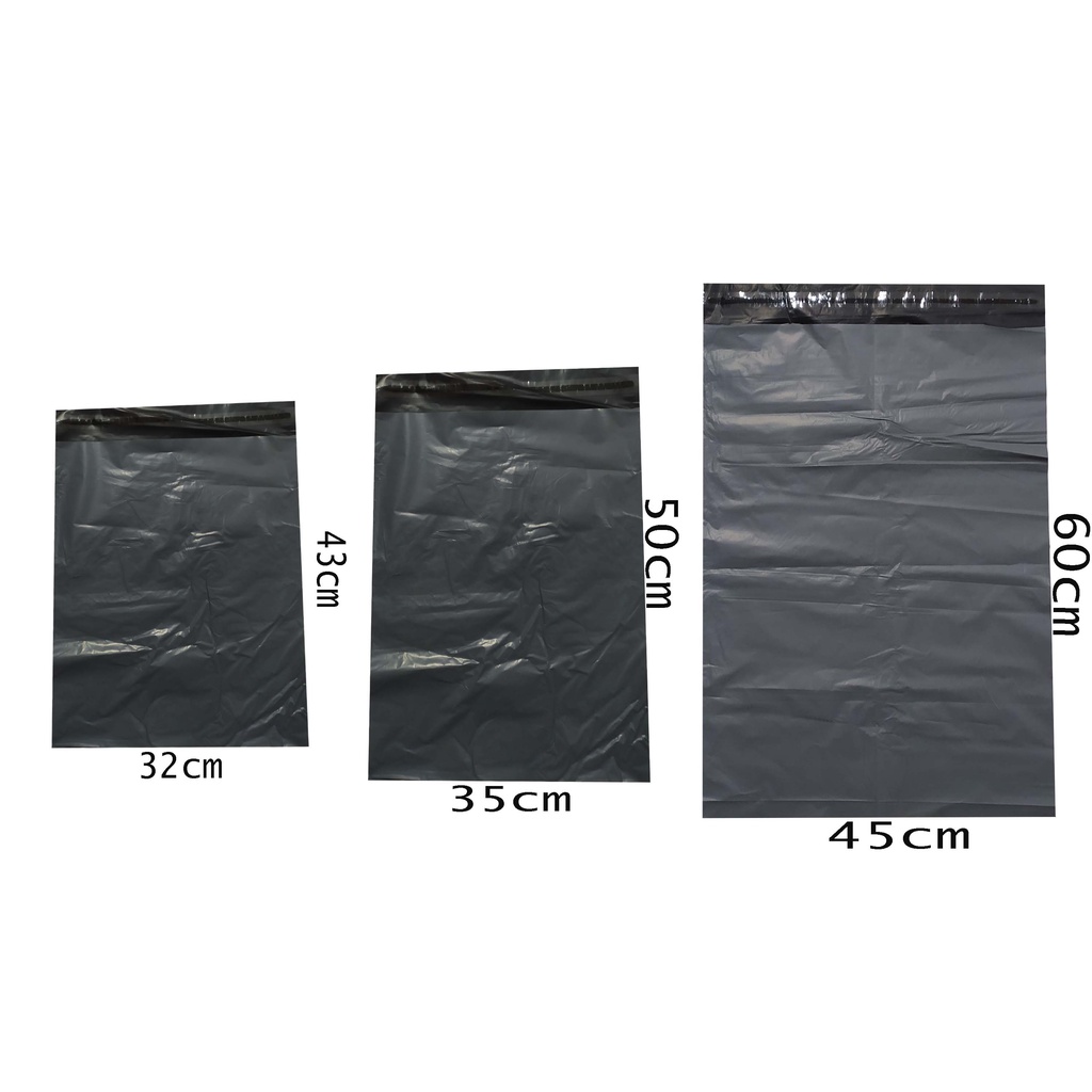 PP01 PLASTIK PACKING POLYMAILER WARNA ABU TEBAL UKURAN 32X43 , 35X50 CM ISI 100PCS TEBAL KUAT SUDAH ADA PEREKAT MURAH