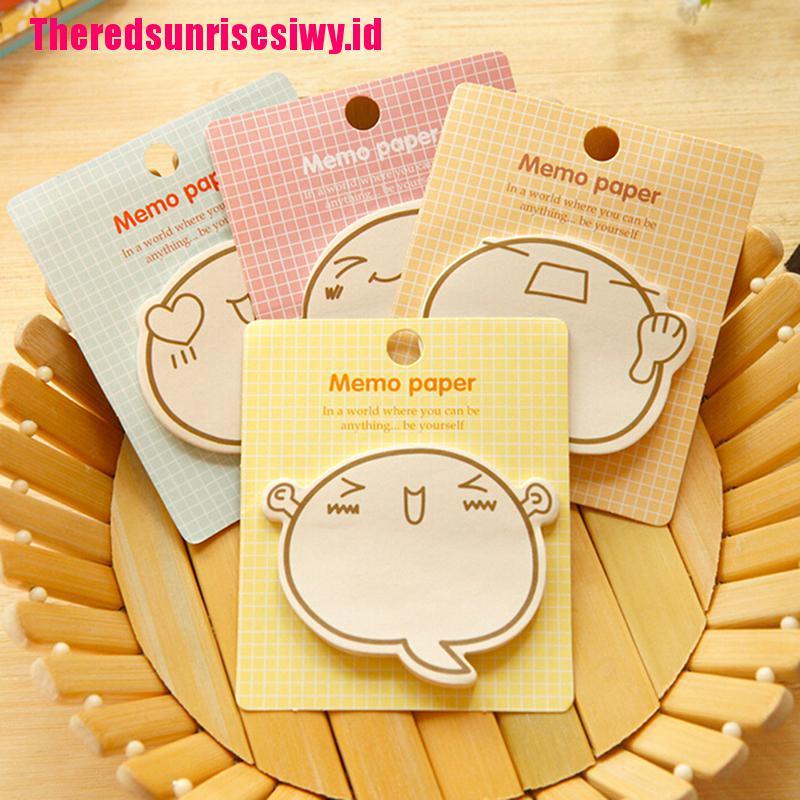 【Theredsunrisesiwy.id】1xPlanner Stickers Sticky Notes Cute Stationery Office Supplies Memo Pad Sticky