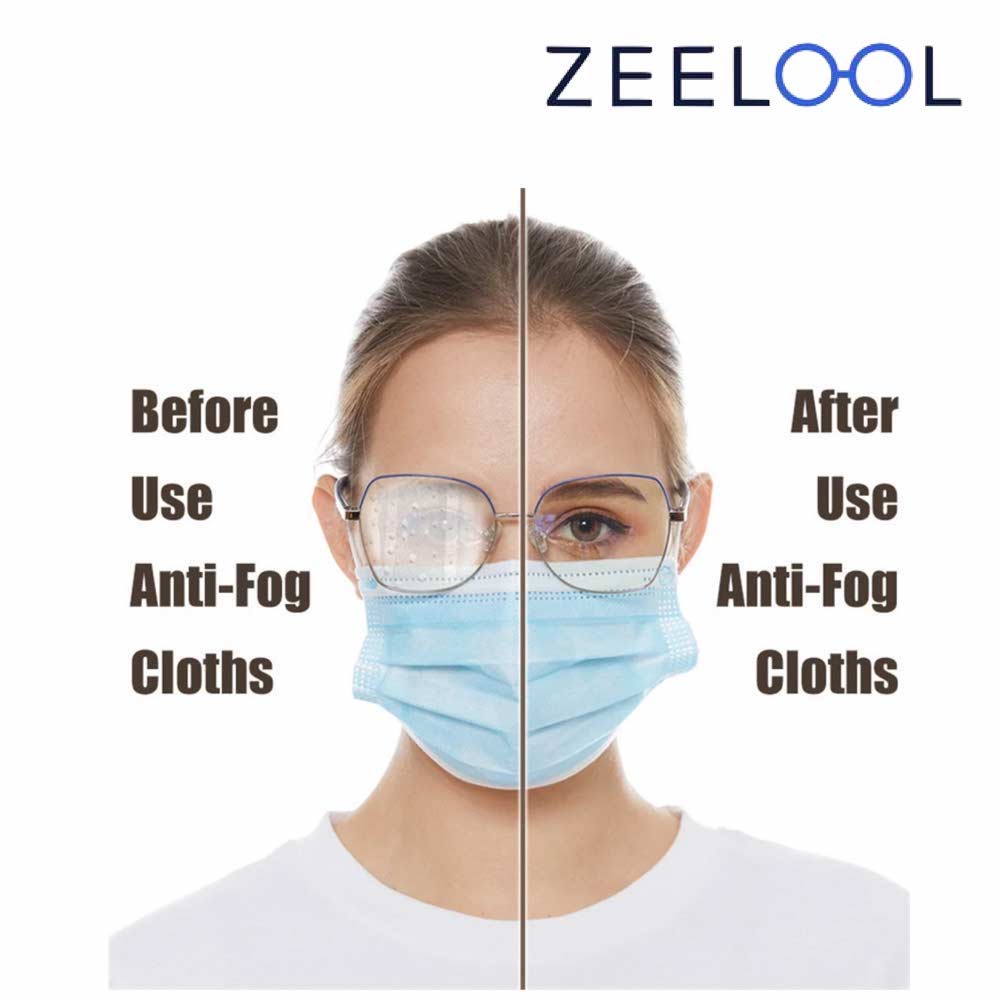 ZEELOOL Original 100% - Anti Fog - Kain Lap Kacamata Anti Embun dan Kabut - Cleansing Wipes