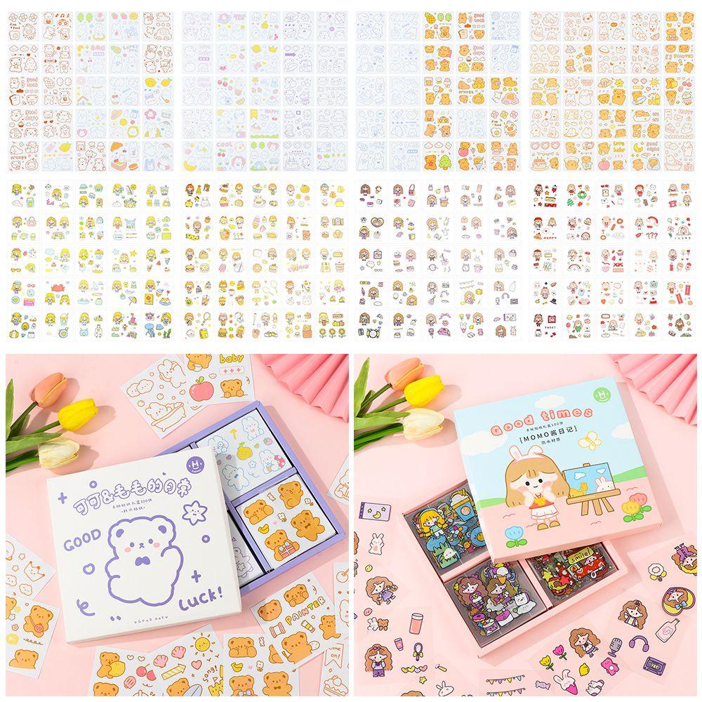 Stiker Populer Lovely Waterproof Motif Dekorasi Gift Box