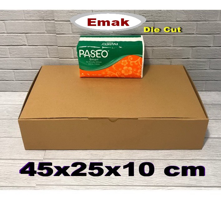 

kardus uk. 45x25x10 cm kotak box karton Die Cut