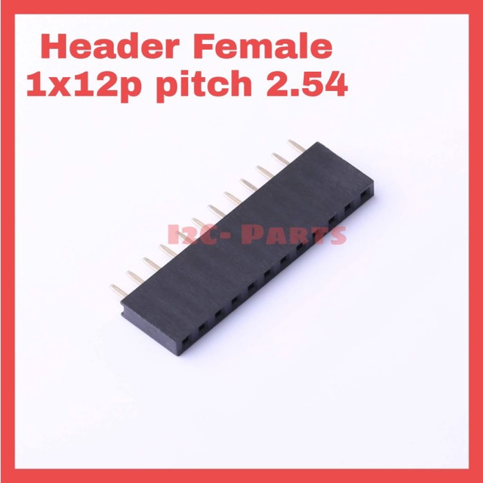 Header Female 1x12 Pin p 12P 2.54mm Single Row Lurus 1x12p 1 x 12 pcb