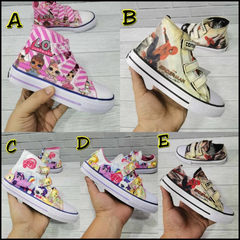 OBRAL SEPATU ANAK KECIL CONVERSE CARTOON KIDS (21-35) IMPORT QUALITY