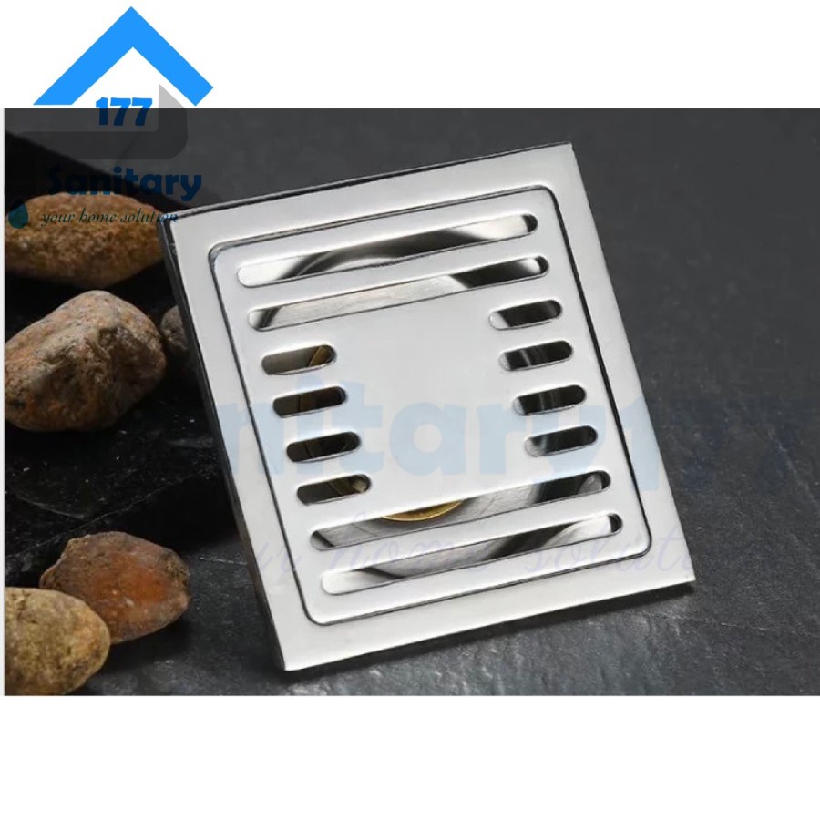 Saringan Got Stainless Tebal 615- Floor Drain Saringan Air Mandi drainer strainer Kuningan anti bau kecoa tikus /D41