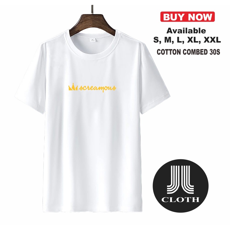 T SHIRT BAJU KAOS DISTRO SCREAMOUS LATIN COTTON COMBED 30S