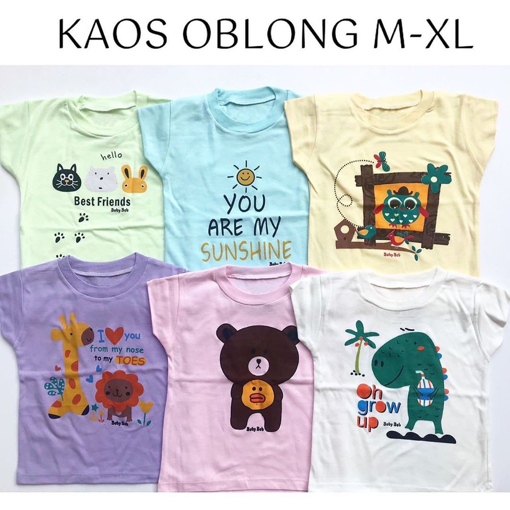 Kaos anak kaos oblong anak kaos oblong bayi M dan L lucu murah terlaris harian santai