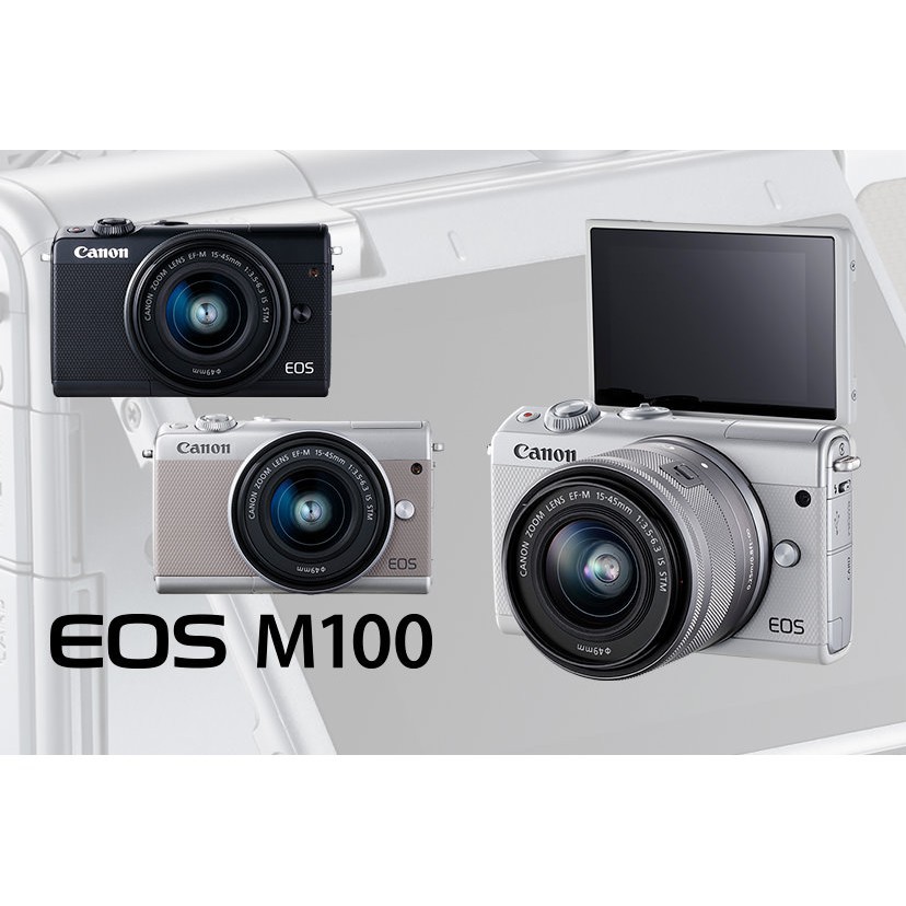 CANON EOS M100 KIT 15-45MM HARGA PROMO - KAMERA CANON MIRRORLESS ORIGINAL