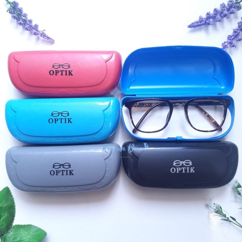 Box Kacamata / Tempat Kacamata 1-Optik Warna Campur