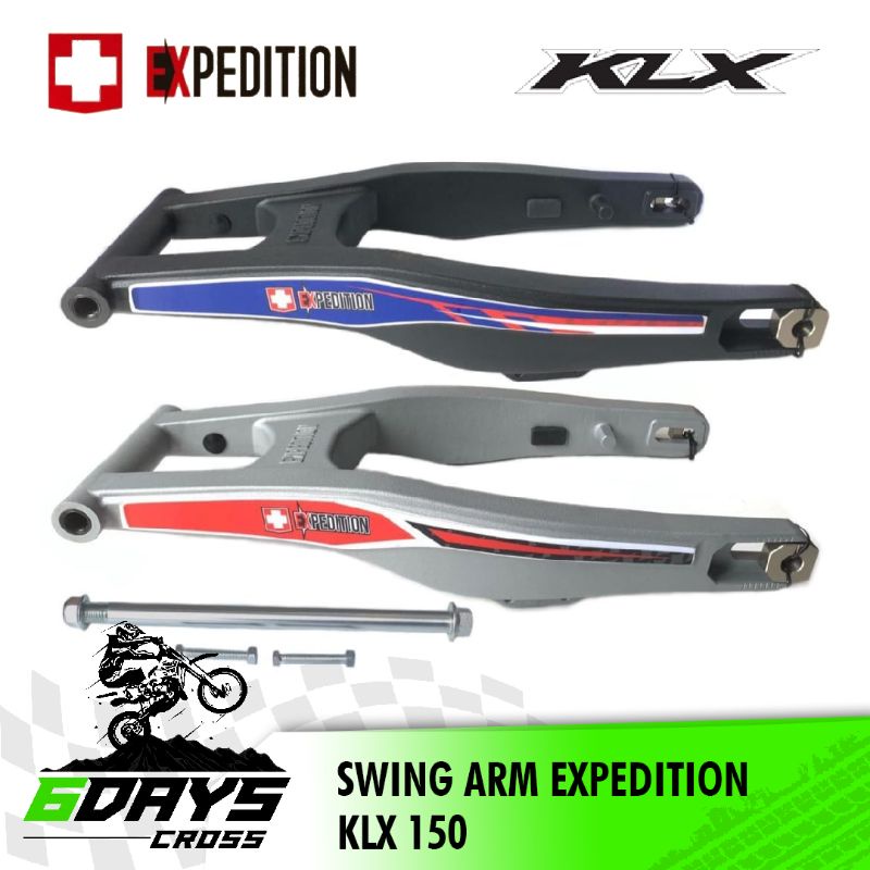 SWING ARM KLX 150 EXPEDITION ALUMUNIUM HITAM/SILVER