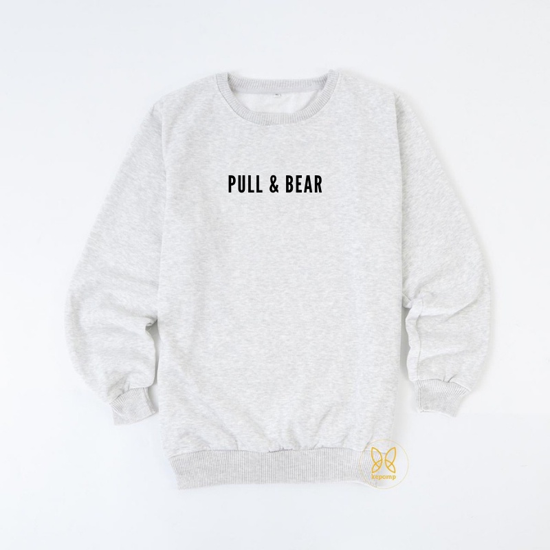 Crewneck PULL &amp; BEAR Abu misty | Crewneck Pull n Bear Simple Pria Wanita Sweatshirt Top Quality