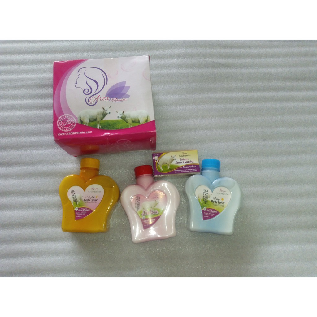 Bisa COD ] PAKET SUSU DOMBA ARTA MANDIRI Artha Mandiri BPOM PSD Sabun Whitening Lulur Lotion Pemutih