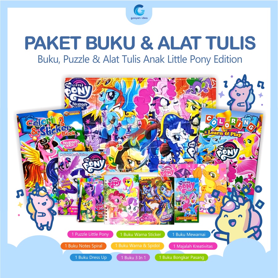 

Paket Alat Tulis Anak dan Buku Little Pony Series