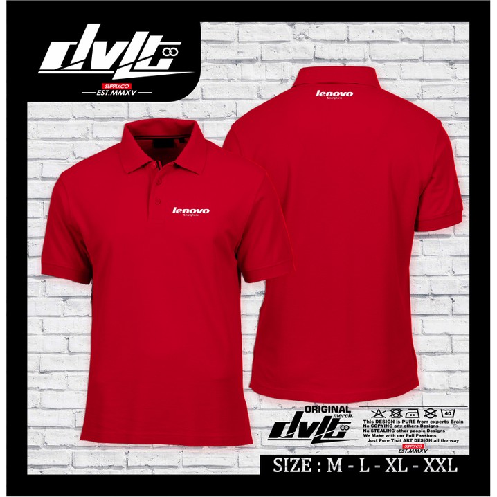 Poloshirt / Kaos Gadget Lenovo Smartphone Logo Murah     - Blink