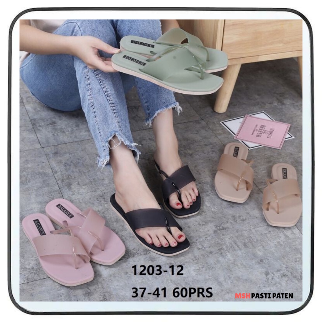 BALANCE Sandal Santai Jelly Teplek Enteng Wanita Ori