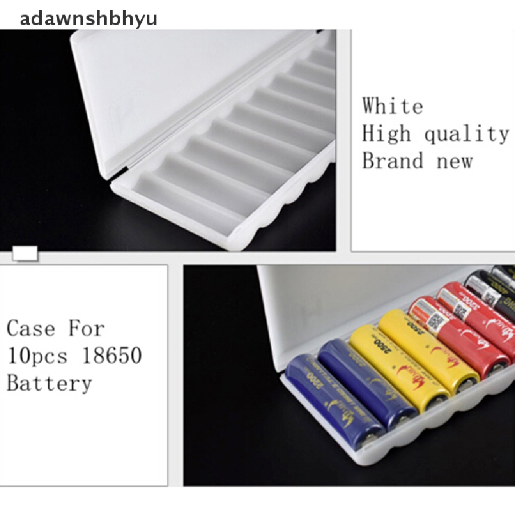 Adawnshbhyu Kotak Penyimpanan holder cover case Plastik Portable Untuk 10pcs18650