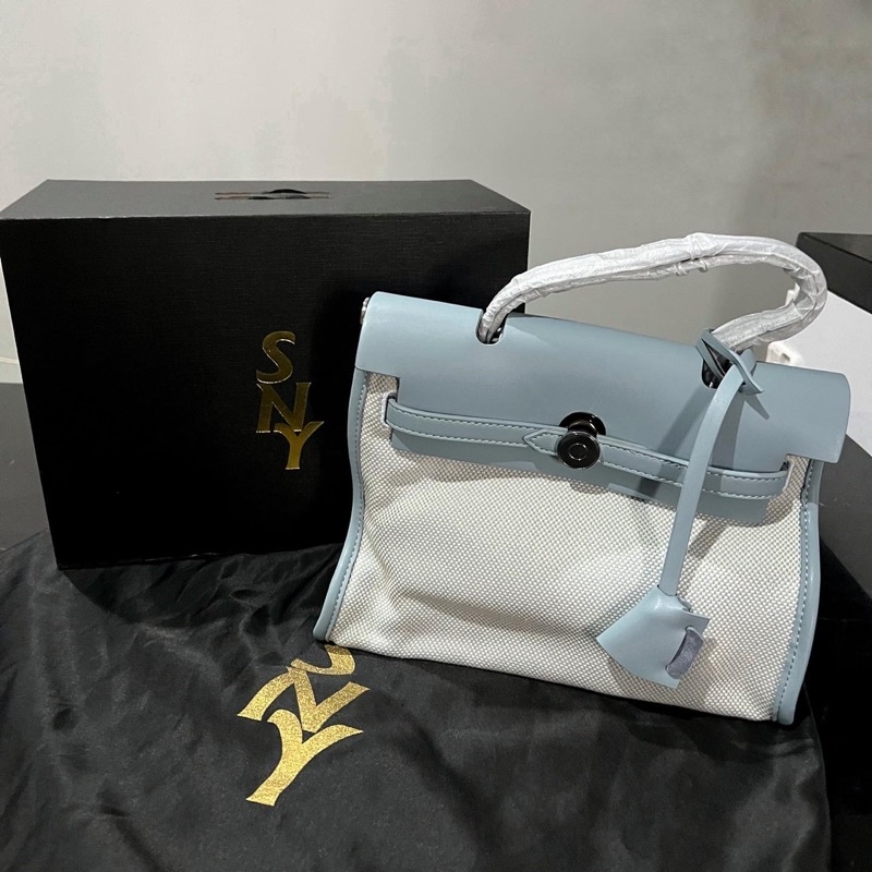 harper bag in blue SNY bag