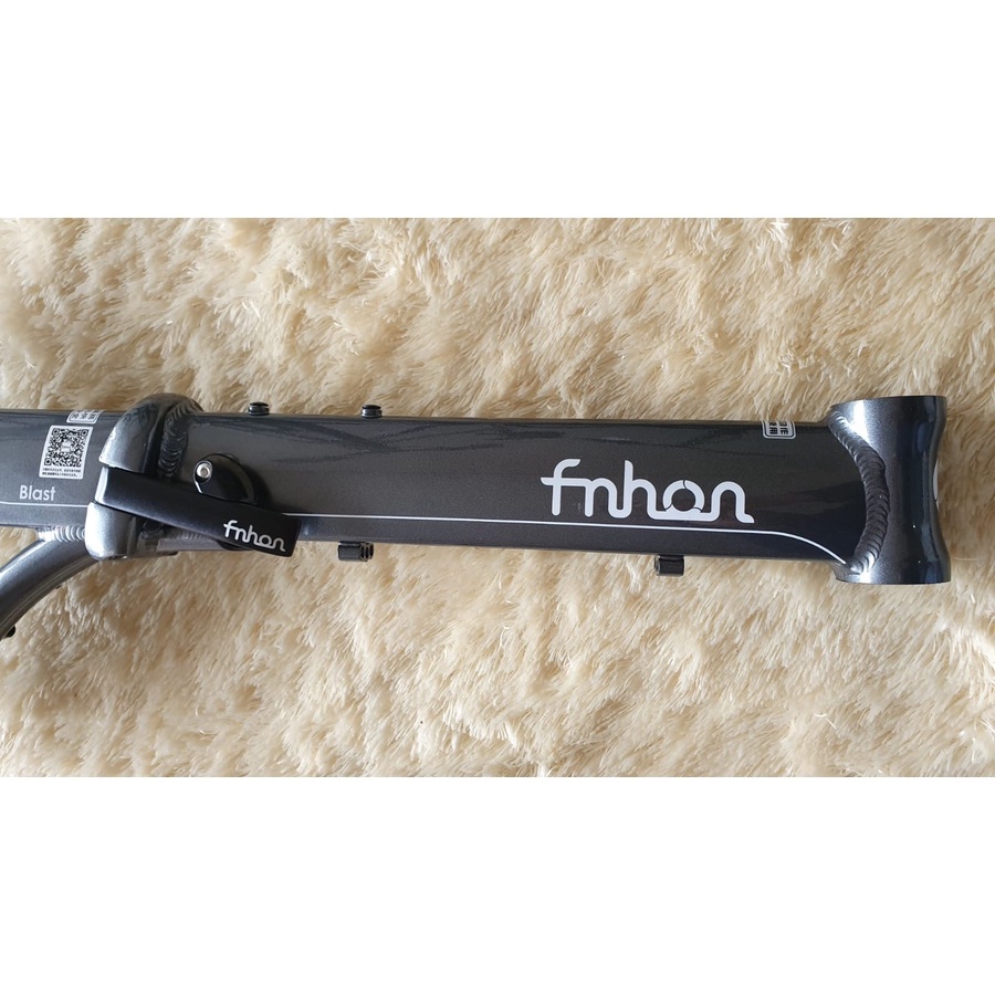 Frame Fork plus Handlepost Fnhon Blast V Brake 20 22 inch Warna Abu-abu Alloy